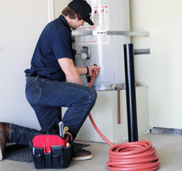 Water Heaters Only Installer Fremont installer draining a water heater