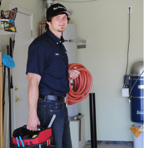 water-heater-installer-draining-a-water-heater draining a water heater